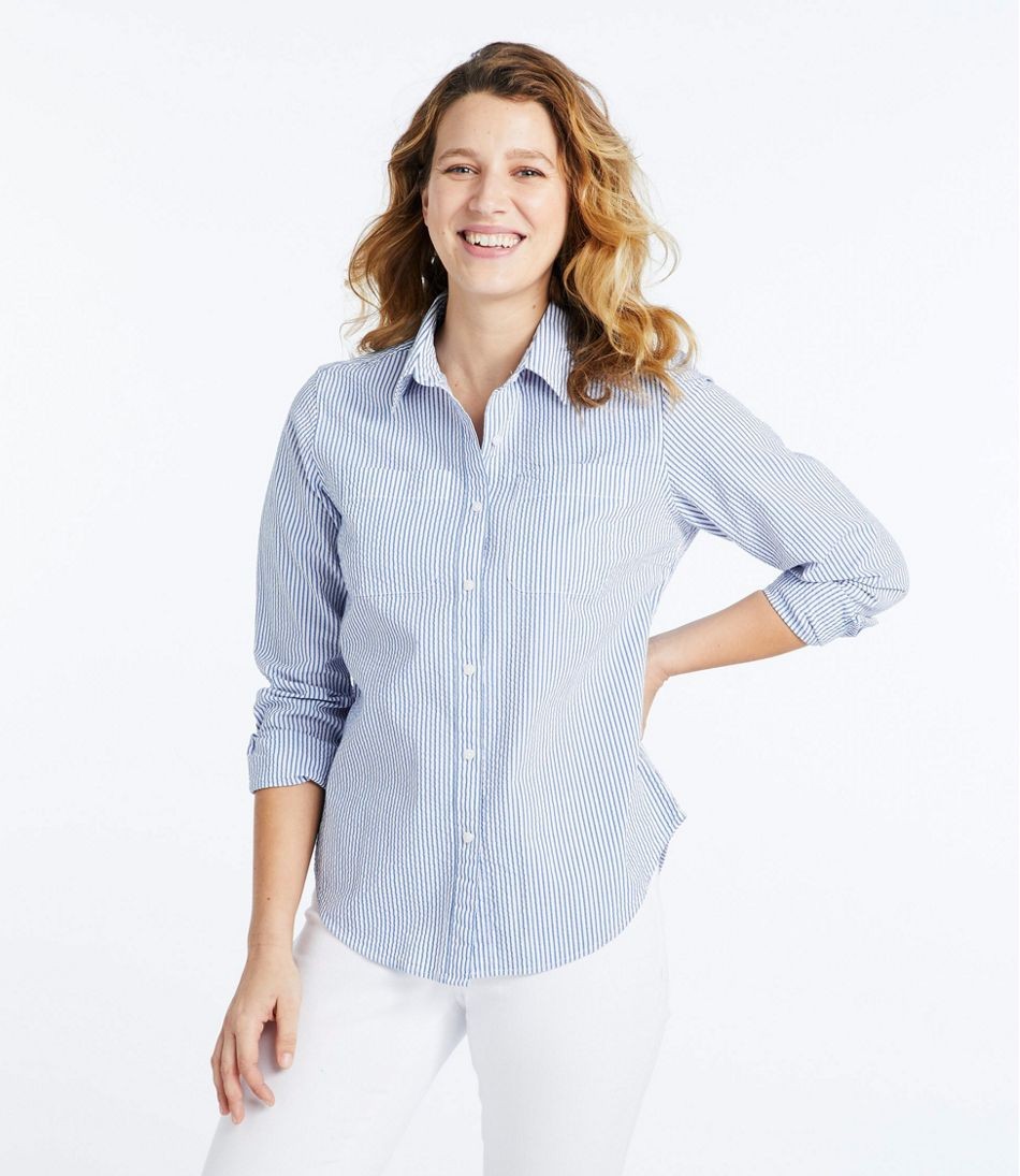 Women's Vacationland Seersucker Shirt, Long-Sleeve | L.L. Bean