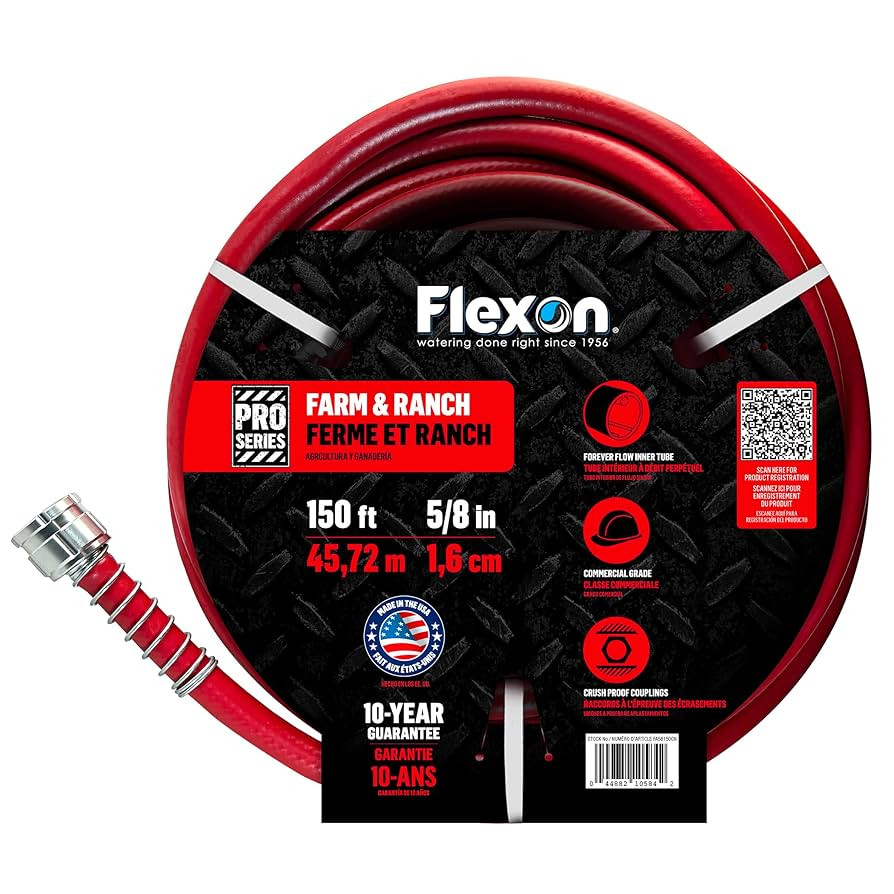 Flexon 5/8" x 150ft Farm & Ranch Garden Hose | Amazon (US)