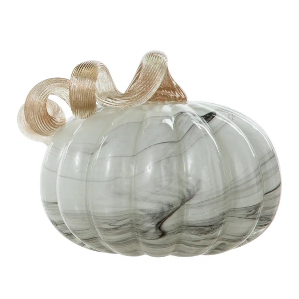 Spiral Marble Glass Pumpkin | Wayfair North America