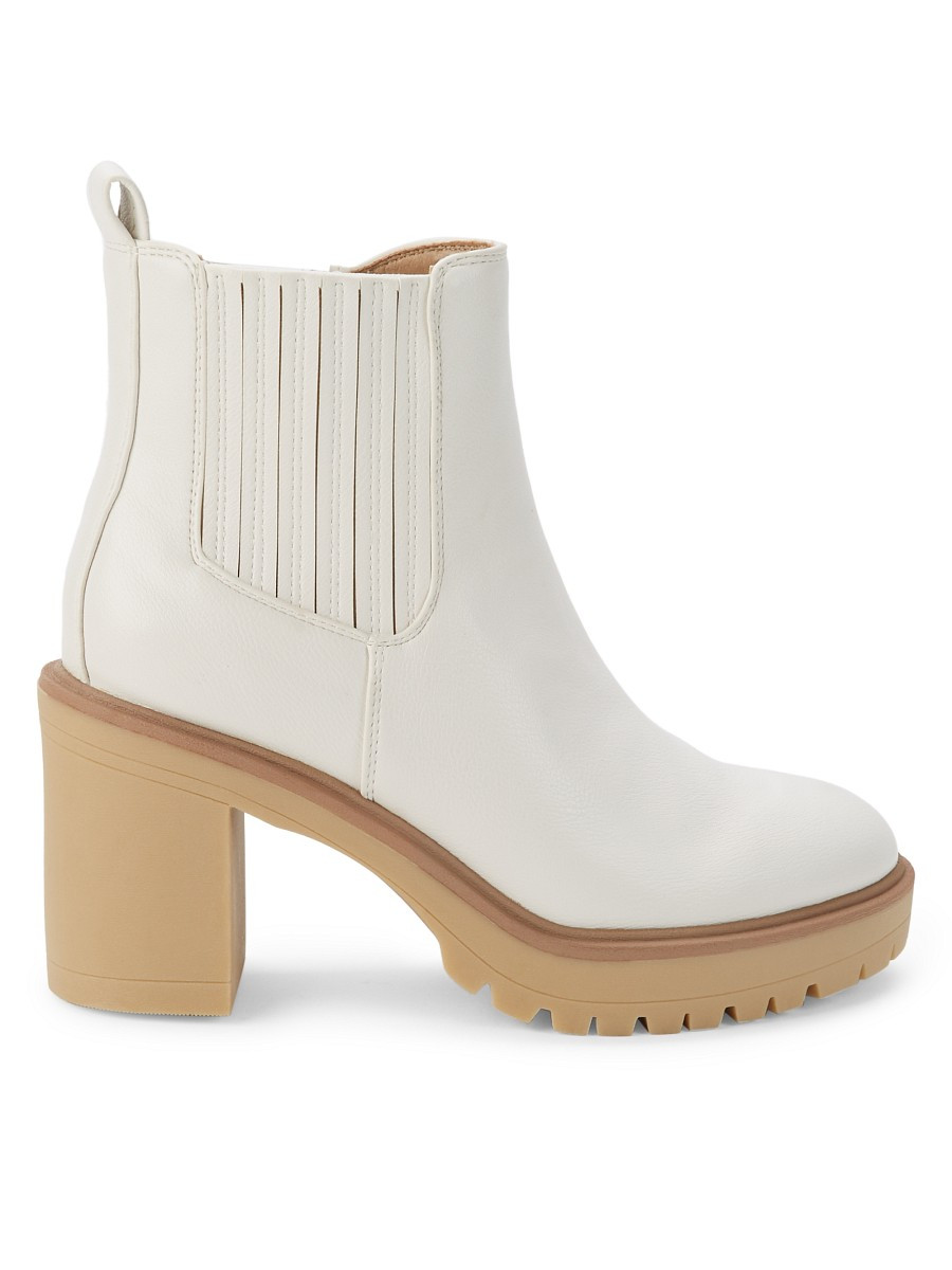 Dolce Vita Women's Jamilla Block Heel Leather Chelsea Boots - Off White - Size 5.5 | Saks Fifth Avenue OFF 5TH