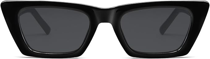 SOJOS Trendy Rectangle Polarized Sunglasses for Women Men Retro Narrow Cateye Sunnies SJ2354 | Amazon (US)