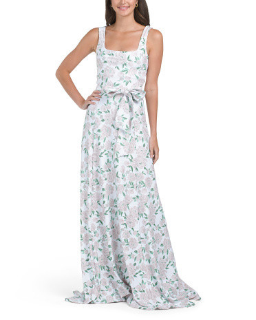 Sleeveless Floral Gown For Women, Polyester | TJ Maxx