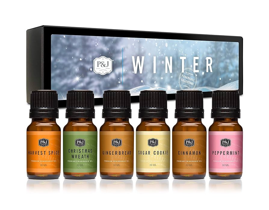P&J Trading Fragrance Oil Winter Set | Cinnamon, Gingerbread, Sugar Cookies, Harvest Spice, Peppe... | Amazon (US)