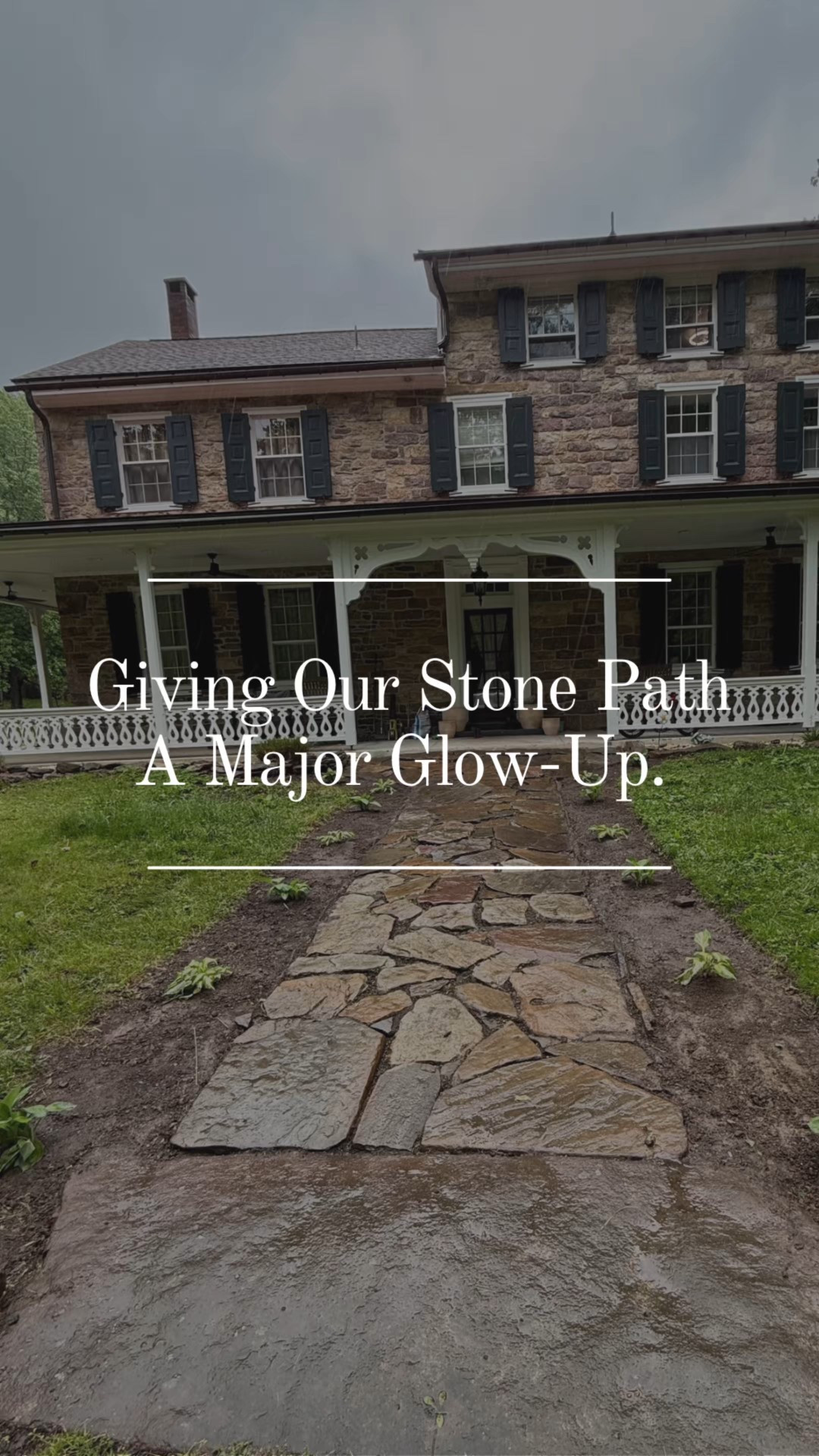 Tackling our front porch makeover one step at a time! We cleared the edges removed weeds (that handpick tool is a game changer!) and planted hostas 4 feet apart along both sides. Next step adding blooming perennials between the hostas and creeping between the stones. Can't wait to see it all fill in! 🌺 🍃. #GardenProjects #FromPathMakeover #LandscapingProgress #Landscaping #BeforeAndAfter 

#LTKActive #LTKHome