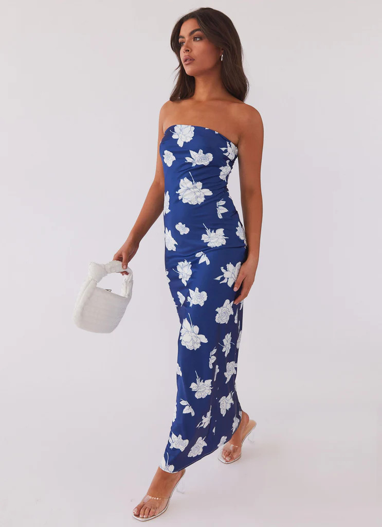 What I Want Maxi Dress - Navy Flora | Peppermayo (Global)