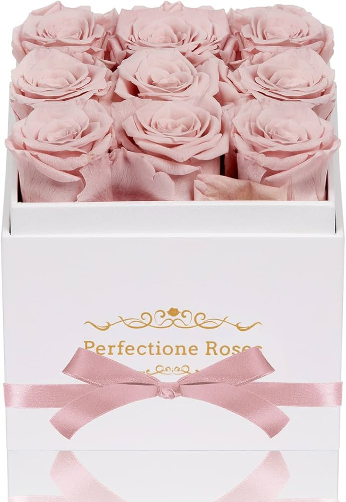 Perfectione Roses Preserved Flowers in a Box, Dusty Rose Real Roses Long-Lasting Rose Valentines ... | Amazon (US)