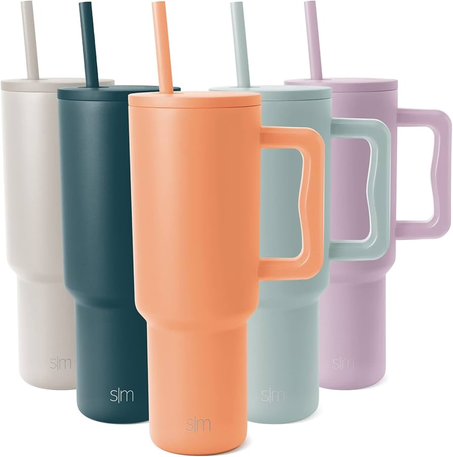 Simple Modern 40 oz Tumbler with Handle and Straw Lid | Insulated Reusable Stainless Steel Water ... | Amazon (US)