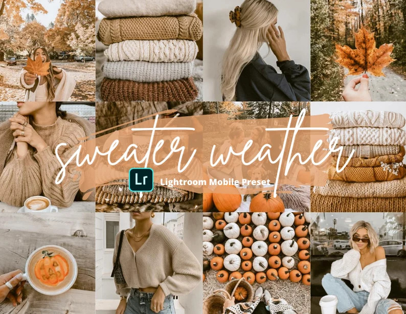 Lightroom Mobile Presets For iPhone & Android Sweater Weather Autumn Fall Pumpkin Spice Cream Pho... | Etsy (US)