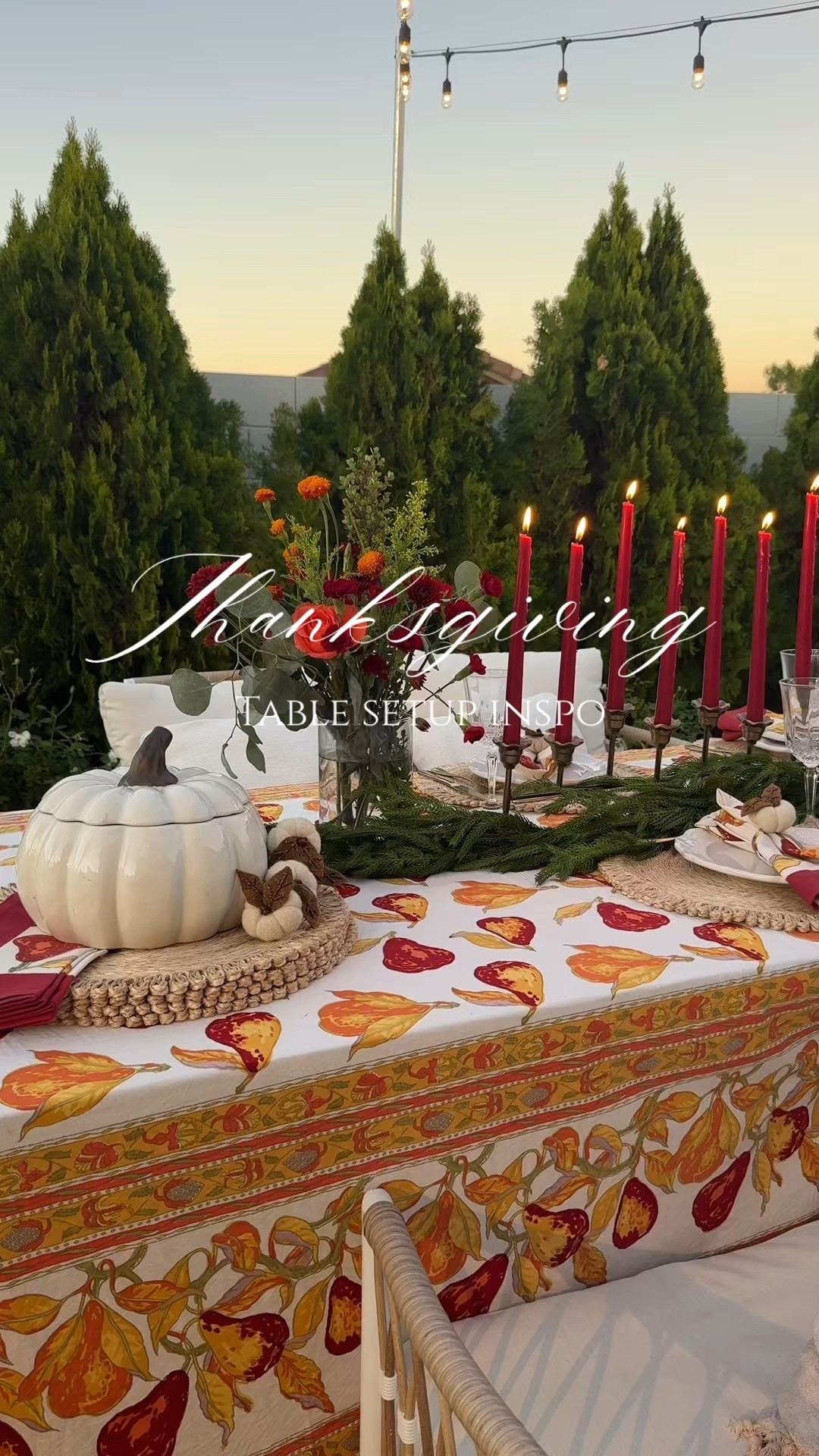 Coulernature has the best linens for the hokidays…. This tablecloth brings the whole table to life 🍐✨ The colors, the warmth, the candle glow… I’m obsessed #thanksgiving #tablescape #thanksgivingfall 

#LTKHoliday #LTKCyberWeek #LTKHome