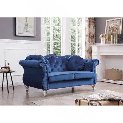 Elegant Transitional Black Loveseat | Wayfair North America