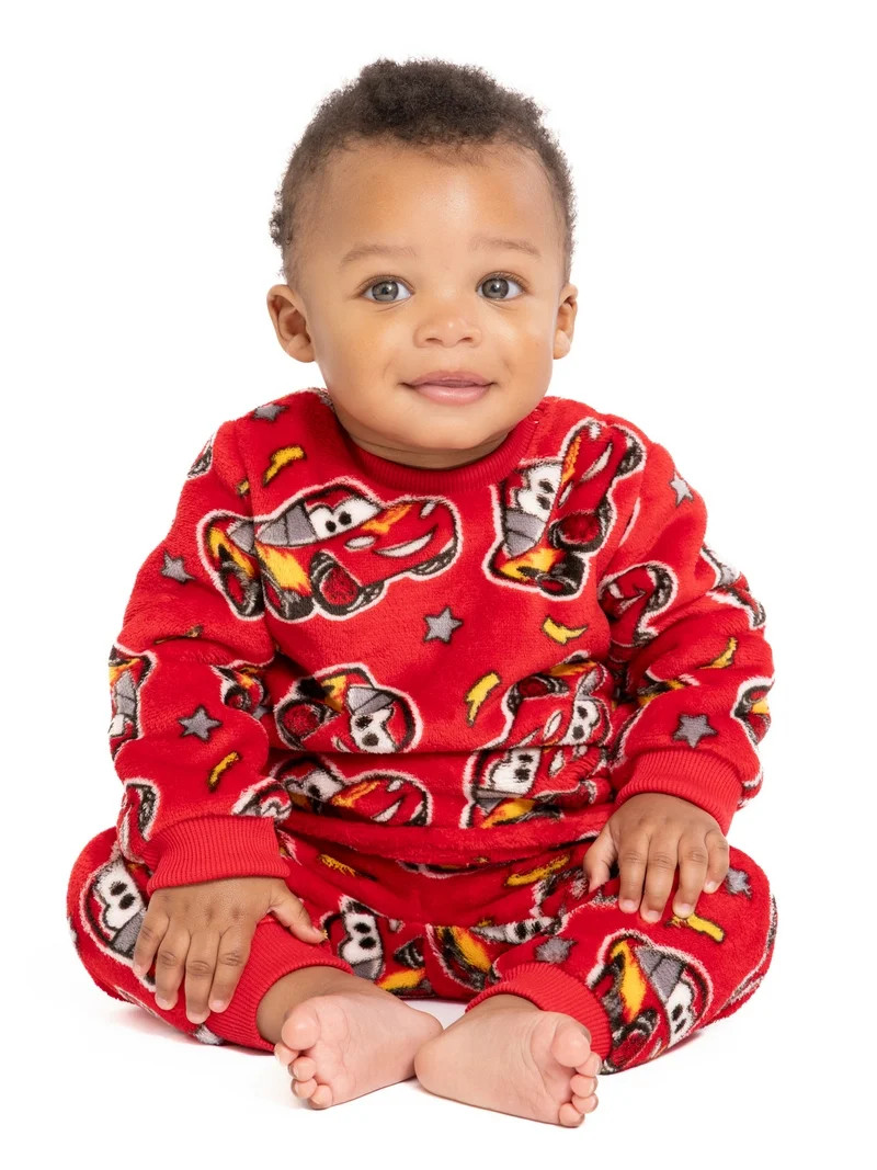 Pixar Cars Baby Long Sleeve Cozie All Over Print Crewneck Sweatshirt with Matching Jogger Pant, 2... | Walmart (US)
