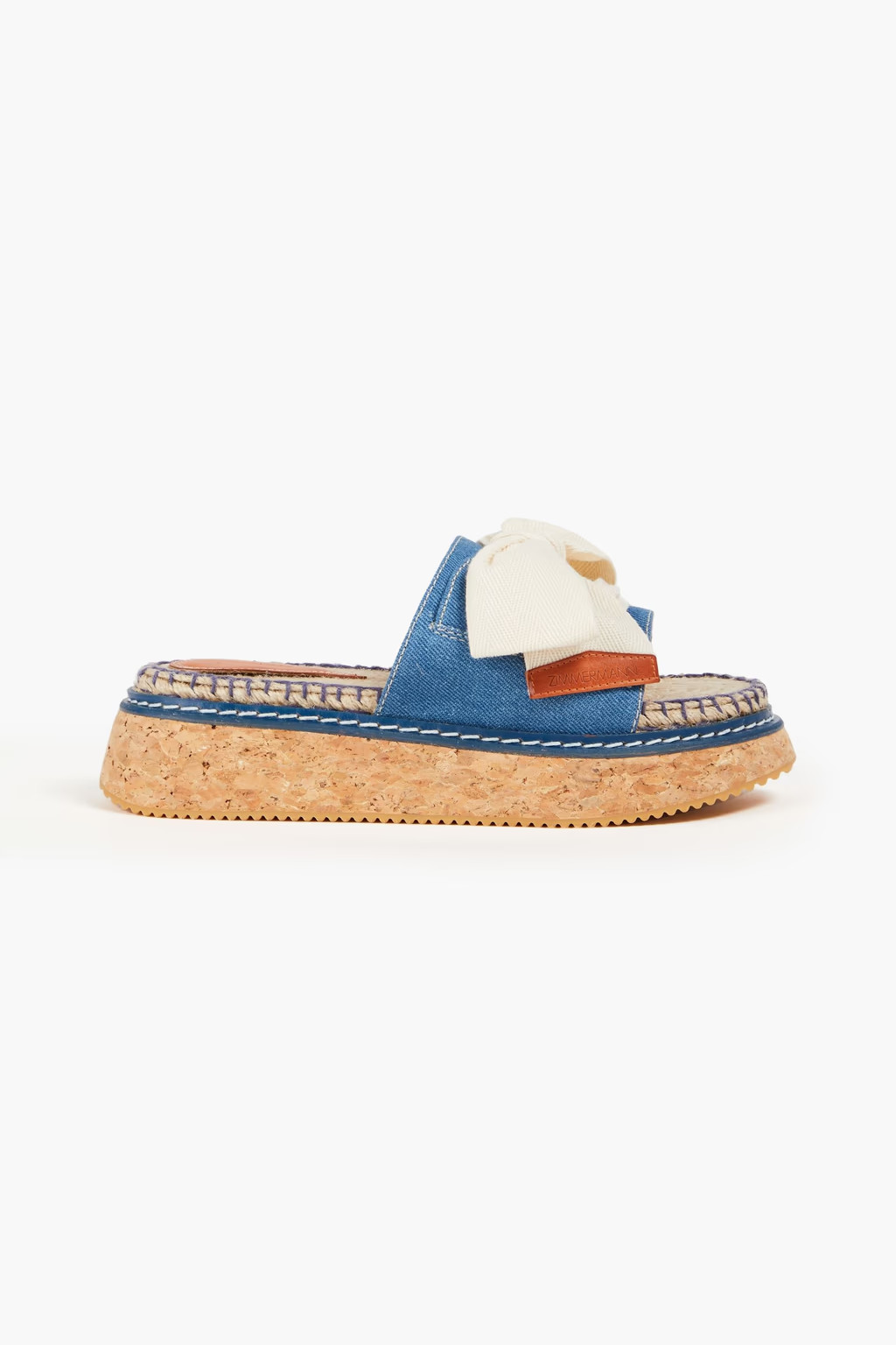 Canvas and denim espadrille slides | The Outnet (APAC)