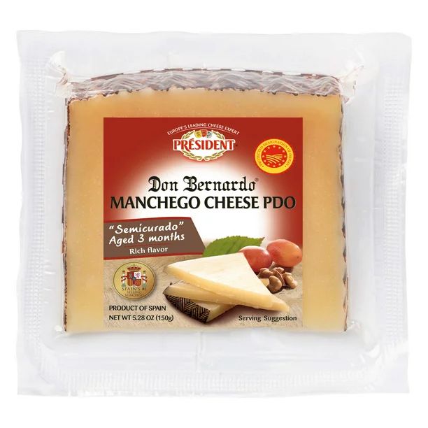 President Don Bernardo Semi Curado Manchego Cheese, 5.28 oz | Walmart (US)