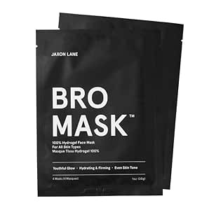 BRO MASK: Korean Face Mask for Men | 2 Pc. Hydrating Anti Aging Sheet Masks Contains Vitamin C, V... | Amazon (US)