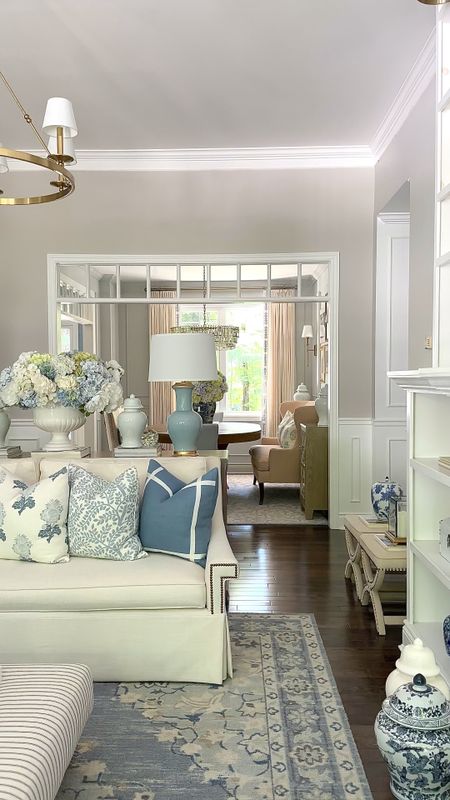 Summer home decor in blue and white! Simple but statement making, large florals create a chic and upscale look!

#LTKStyleTip #LTKHome #LTKSeasonal