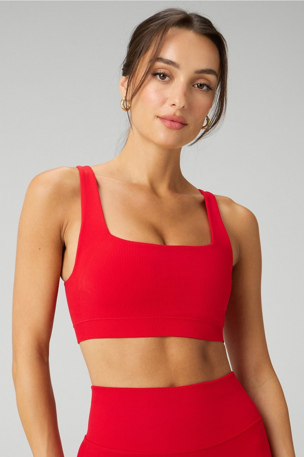 Sleek Seamless Square Neck Low Impact Bra | Fabletics