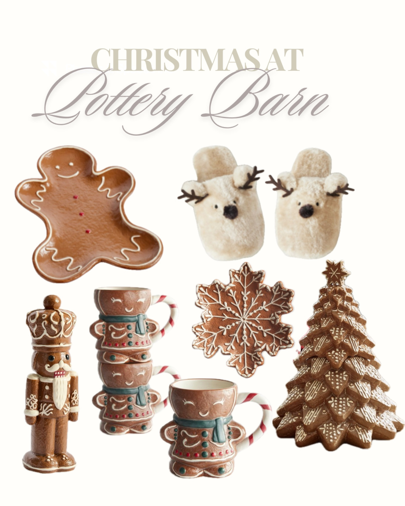These sold out SO fast this year so I ran when I saw that Pottery Barn has their Christmas stuff out already!!

Christmas decor 2024
pottery barn christmas 2024
gingerbread christmas decor
cookie jar holiday 
reindeer slippers
slippers for holiday 
nutcracker 
gingerbread platter

#LTKHoliday #LTKGiftGuide #LTKSeasonal