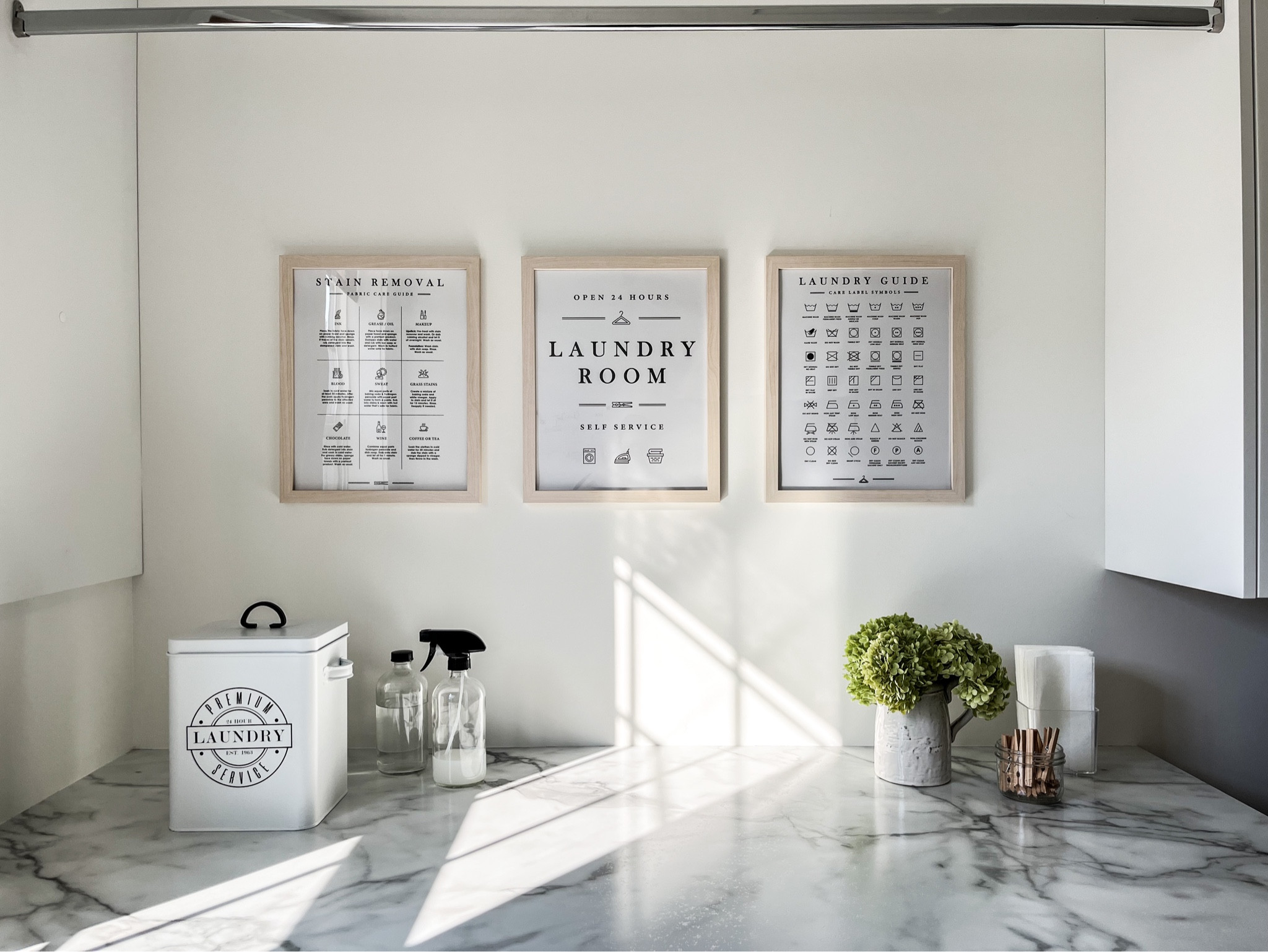 H O M E / laundry room storage & decor