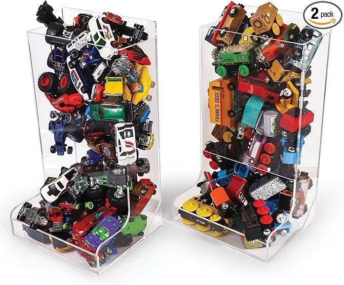 Acrylic Wall Toy Dispenser - Acrylic Wall Organizer For Toy Car, Train, Monster Trucks - Toy Car ... | Amazon (US)