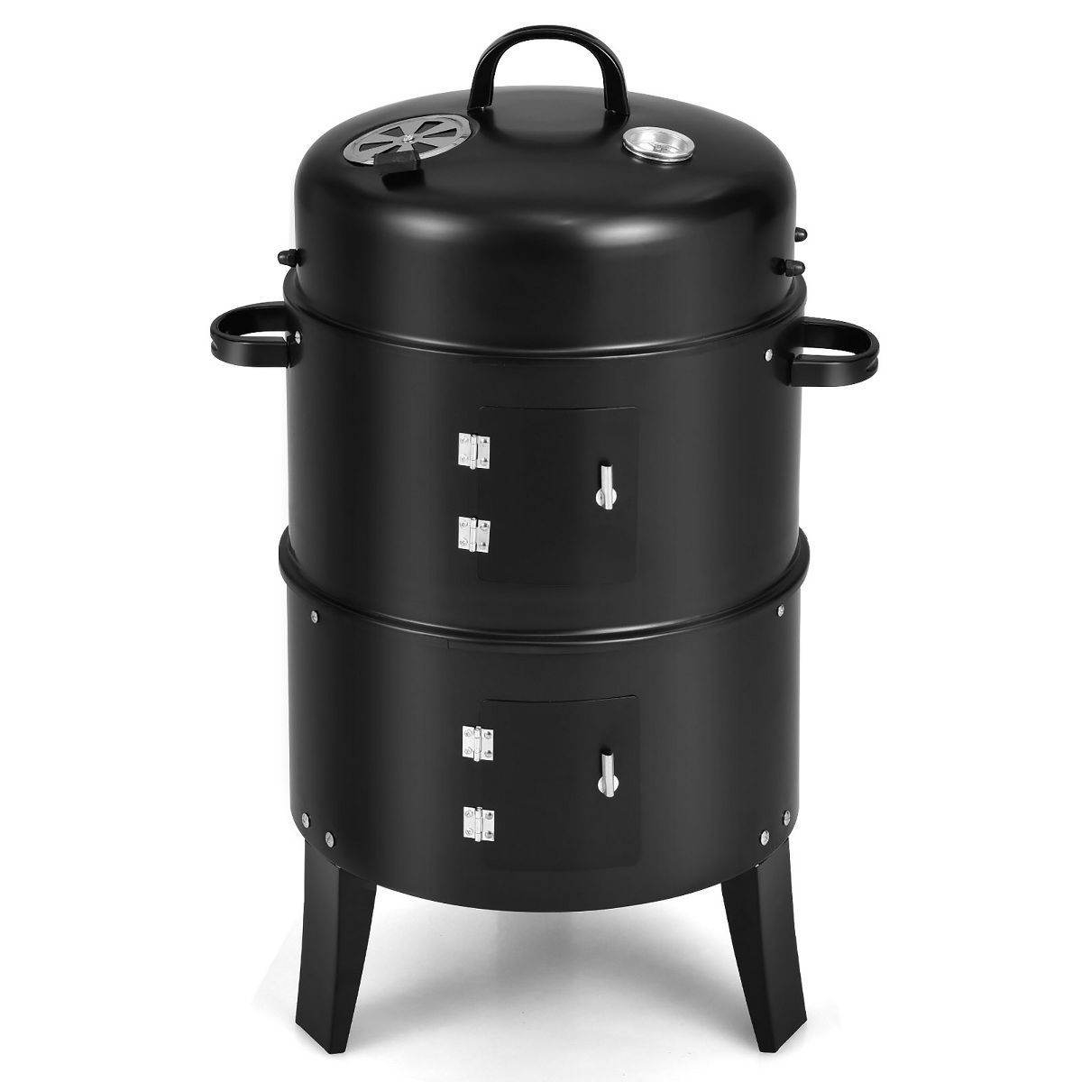 Costway3-in-1 Vertical Charcoal Smoker  Portable BBQ Smoker Grill with Detachable 2 Layer | Target