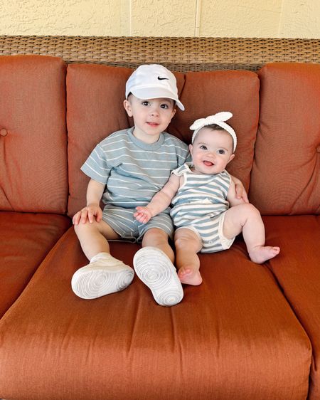 Brother and sister matching outfits for the zoo today! 🥰 I’m seriously so obsessed with Carter’s Little Planet line. Everything is so cute, and the quality is great - washes so well! Linking these matching kids outfits here. The material is thicker, so depending on where you live they’re great for spring outfits and/or summer outfits! 

family outfits, kids matching, baby girl, toddler boy, #ltkfamily

#LTKSeasonal #LTKtravel #LTKkids