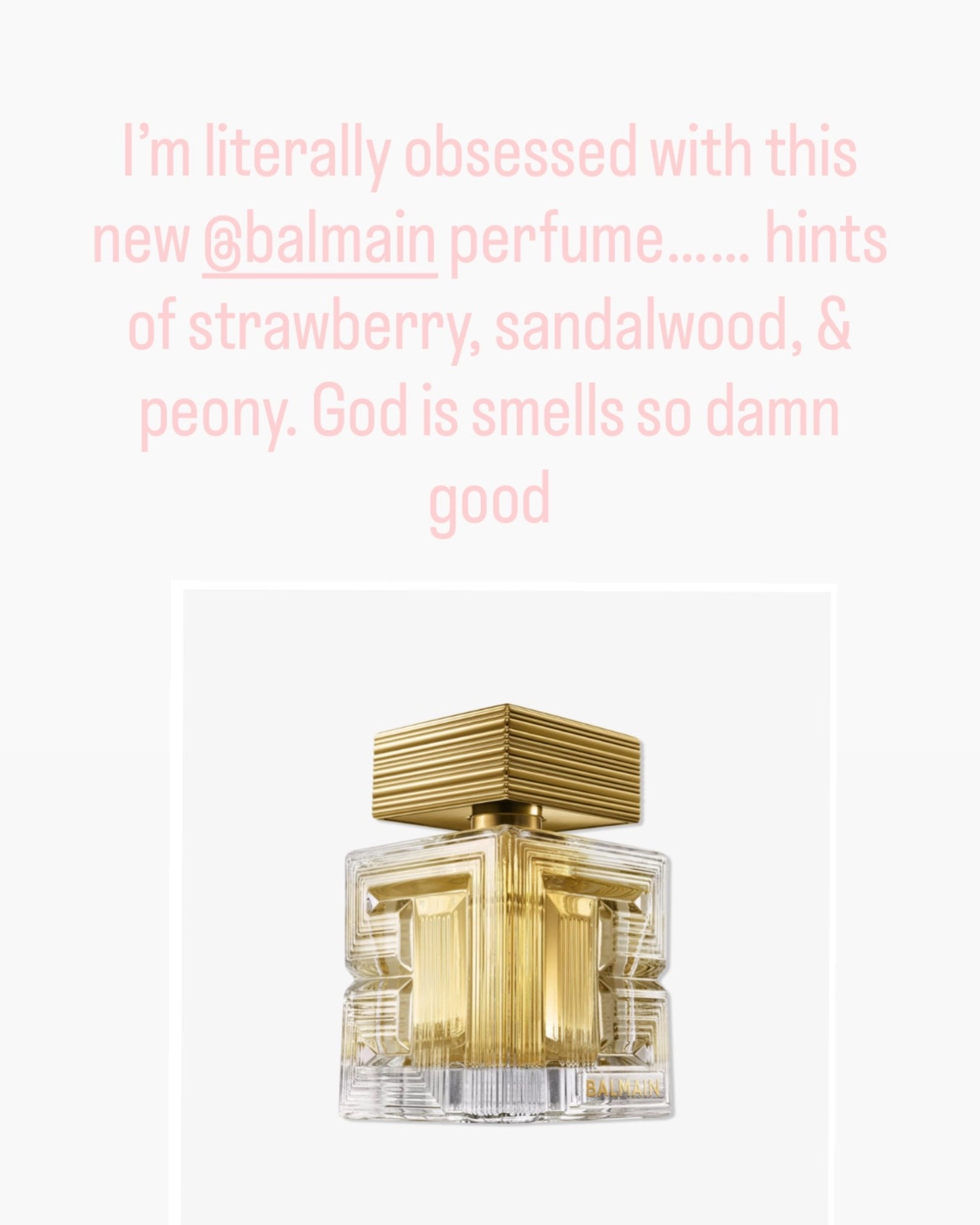 My new perfume addiction- you guys it’s the prettiest smells. Hints is strawberry, sandalwood, and peony. Perfect for spring summer 

#LTKdayinmylife #LTKstorytime #LTKSpringSale