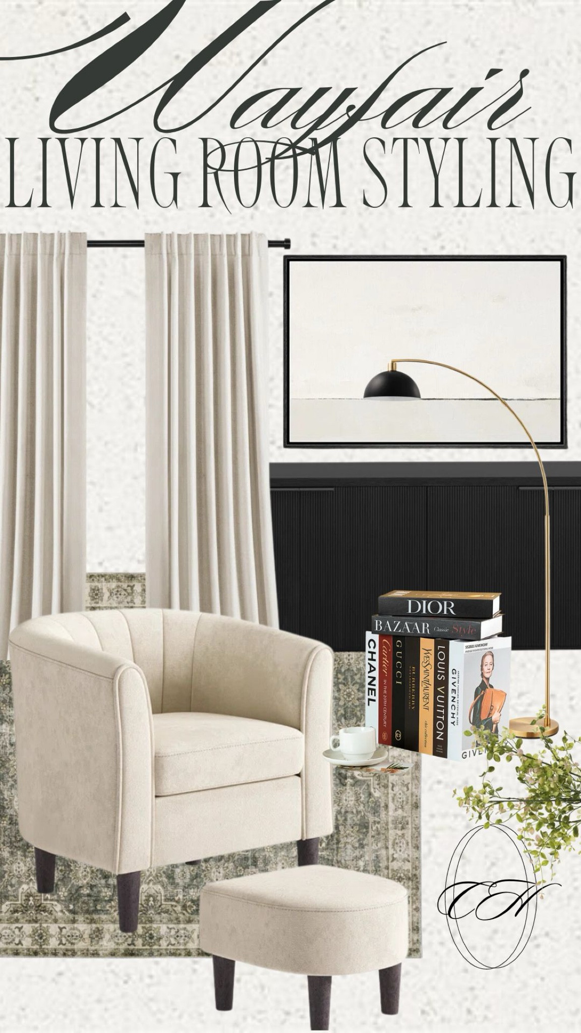 living room cozy chic vibes🤌🤍 

Wayfair, home styling, home edit, fall decor, home decor, sideboard, drapes, sitting chair, coffee table books, floor lamp, painting, fall finds, Caleigh Hardy

#LTKHome #LTKFindsUnder100 #LTKSeasonal