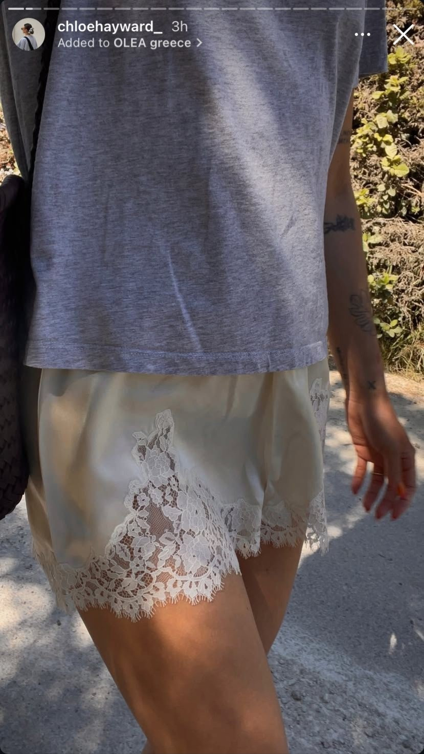 Dreamy summer outfit featuring delicate lace-trimmed shorts paired with a relaxed linen tee—perfect for warm coastal mornings or exploring charming Euro streets. Style meets comfort 🌞 #summeroutfit #greekstyle #loungewear #lace #minimalfashion #vacationlook #capsulewardrobe #neutralstyle

#LTKStyleTip #LTKTravel #LTKSeasonal