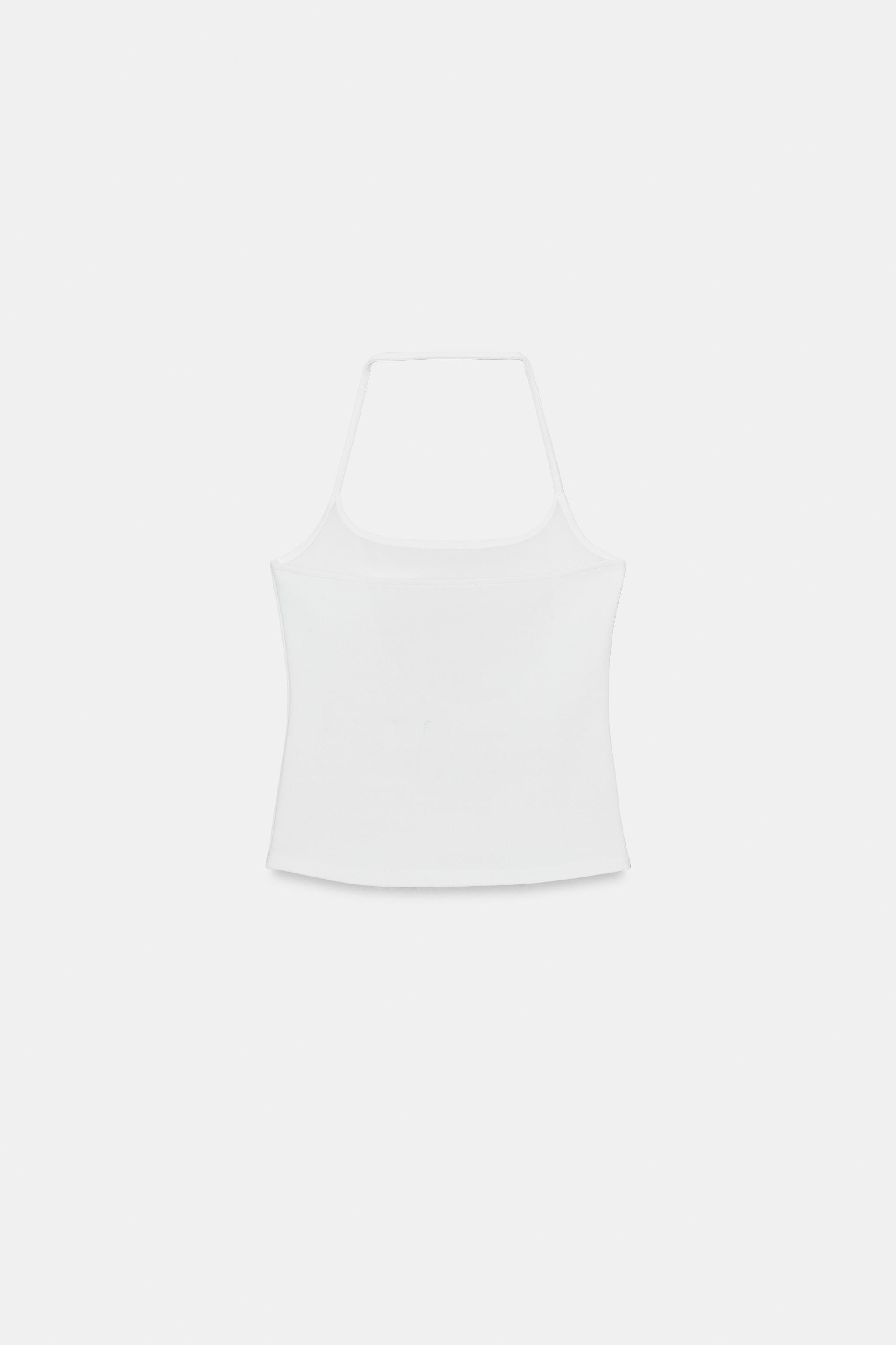 NECKHOLDER-TOP AUS STRETCH-STRICK | Zara DE