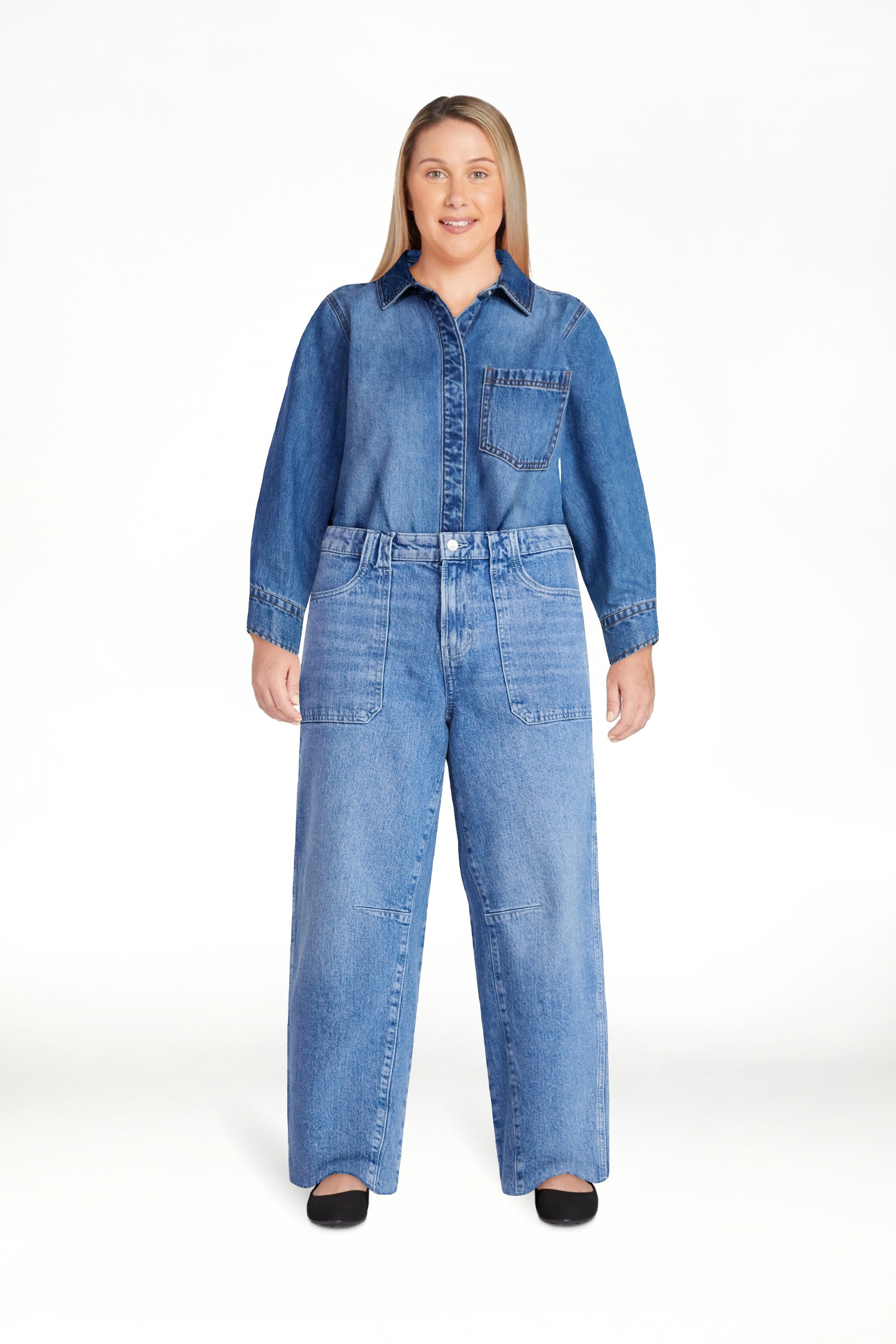 Free Assembly Women's Cropped Carpenter Barrel Jeans, 27" Inseam, Sizes 0-20 | Walmart (US)