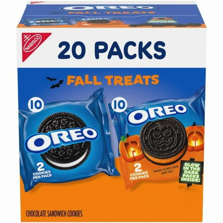 OREO Boo! Trick or Treat Halloween Cookies Variety Pack, 20 Snack Packs (2 Cookies Per Pack) | Walmart (US)