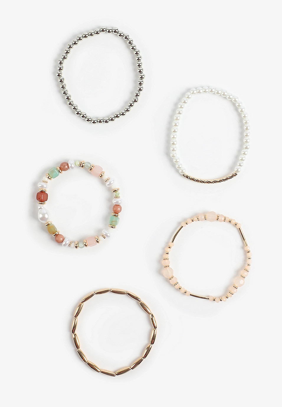 Mixed Beaded Stretch Bracelet Set | Maurices