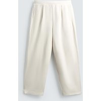 Zara - Wide-Leg Pleated Joggers - Ecru - S - Man | Zara UK