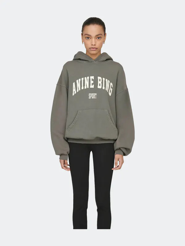 ANINE BING Harvey Sweatshirt - Dusty Olive - Green - M | Verishop
