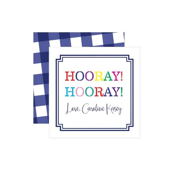 Hooray gift tags, Hooray Hooray gift enclosure cards, Kids gift tags, Kids enclosure cards, Child... | Etsy (US)