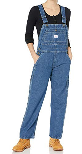 Key Women's Bib Overall, Indigo Denim Enzyme Wash, 10 Reg | Amazon (US)