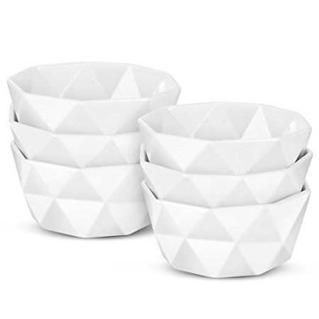 Delling Geometric 8 Oz Porcelain Ramekins/Dessert Bowls, Durable Creme Brulee Dishes for Baking, Des | Walmart (US)