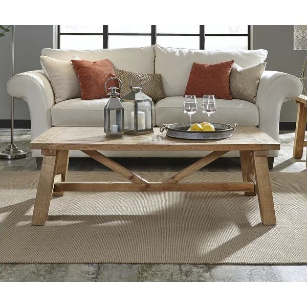 Harby Reclaimed Wood Rectangular Coffee Table in Rustic Tawny | Bed Bath & Beyond