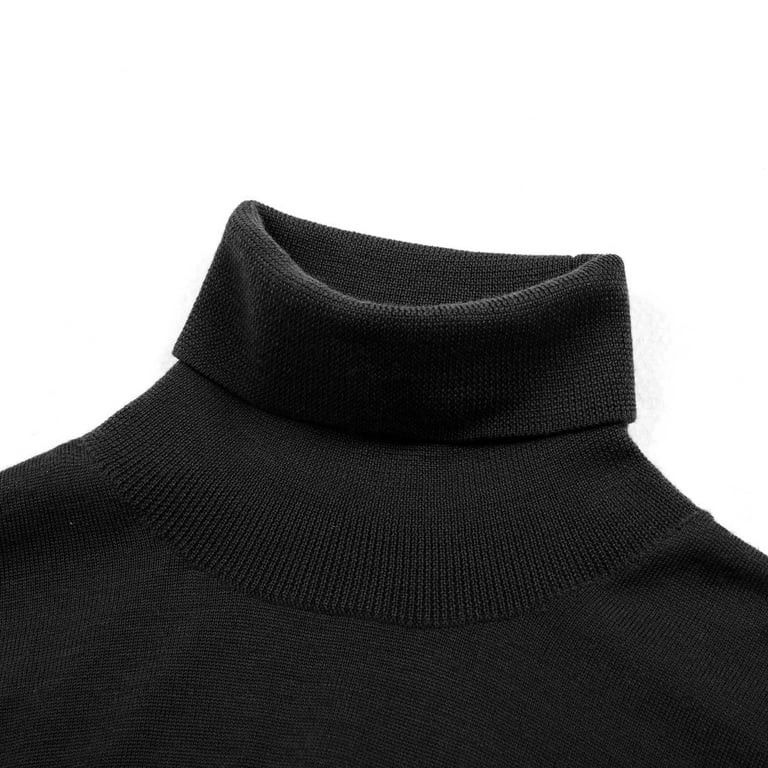 Krumba Women Turtleneck Long Sleeve Lightweight Pullover Sweater Black S | Walmart (US)