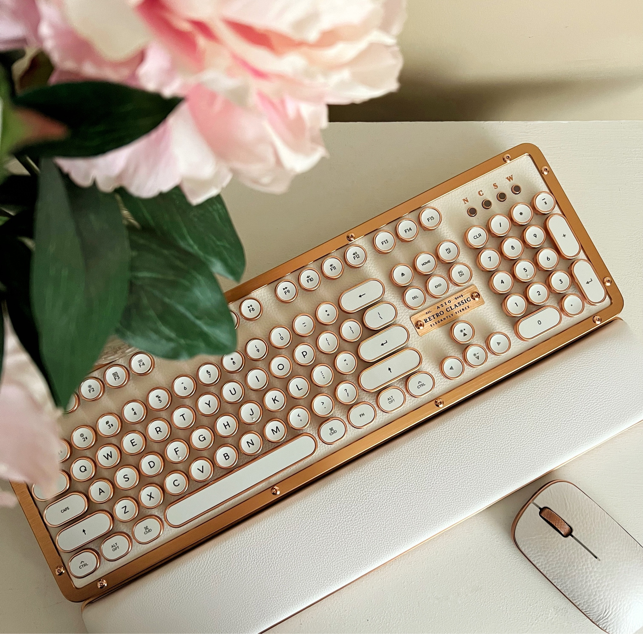 Looking for a unique gift? Get your tech savvy and chic friends this retro keyboard, palm rest and mouse! I love the typewriter feeling this exudes and the clicking sound it makes. It does get pretty loud so if you are looking for soft gentle clicks, this might now be the best option. Nevertheless, it’s a gift they’ll remember! 

#LTKworkwear #LTKunder100 #LTKsalealert