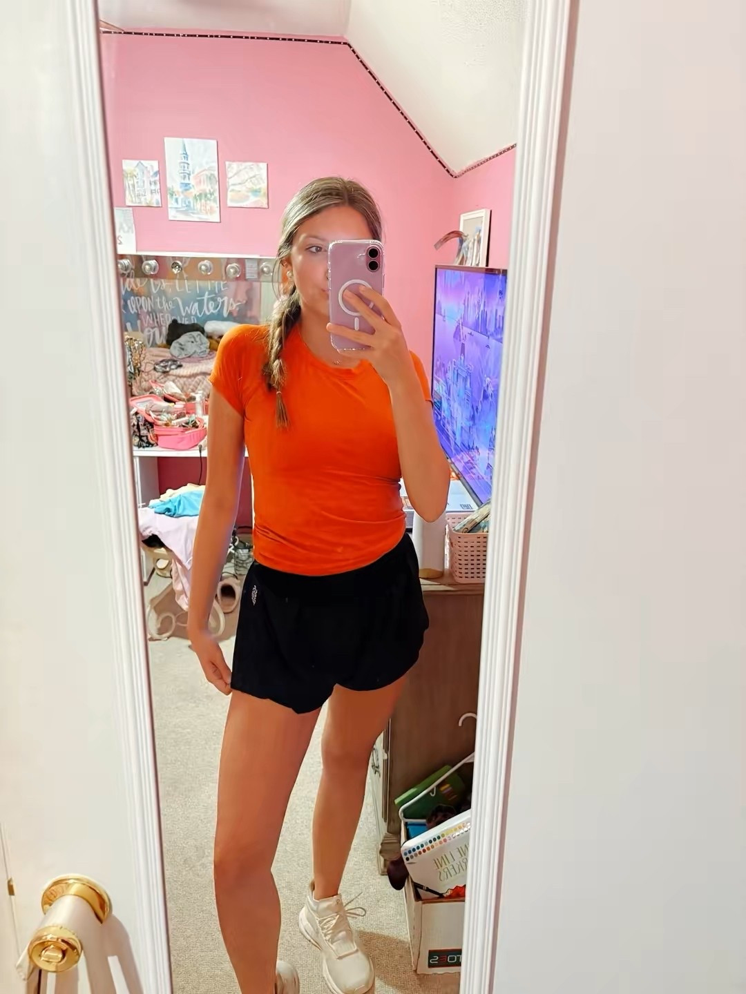 spring day outfit for running or going for a walk!! 🧡🍊🌞🕶️

#LTKActive #LTKSeasonal #LTKFestival