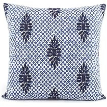 Flowershave357 Boca Indigo Blue Wedgewood Trellis Decorative Pillow Cover Throw Pillow Accent Pillow | Amazon (US)