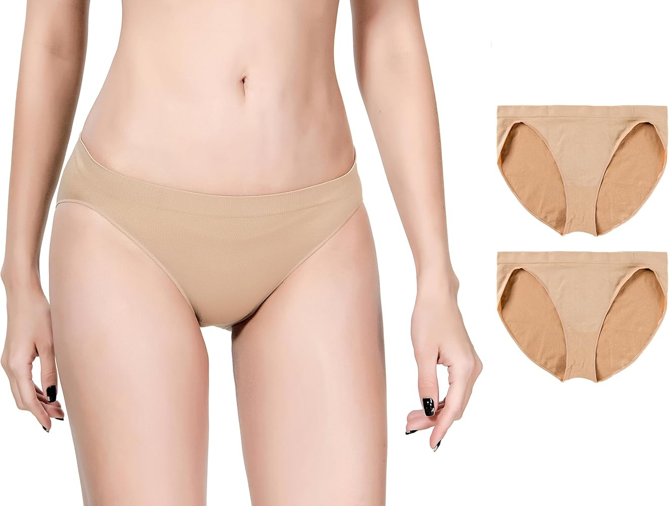 MOLLDAN Pro Dance Ballet Briefs for Women and Girls Seamless Gymnastics Underpants Dancer Beige B... | Amazon (US)