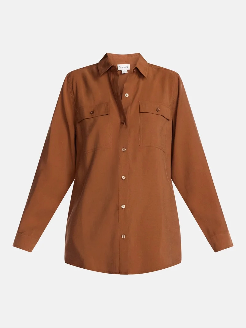 Scenario Women's Utility Tunic Shirt with Long Sleeves, Sizes XS-XXXL | Walmart (US)
