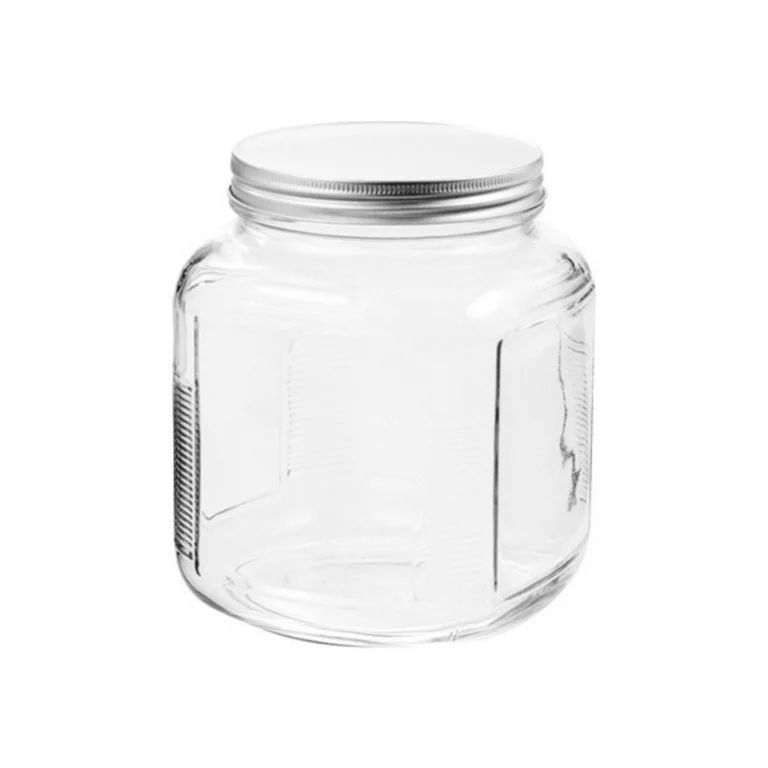 Anchor Hocking Glass 2 Quart Cracker Jar with Brushed Aluminum Lid | Walmart (US)