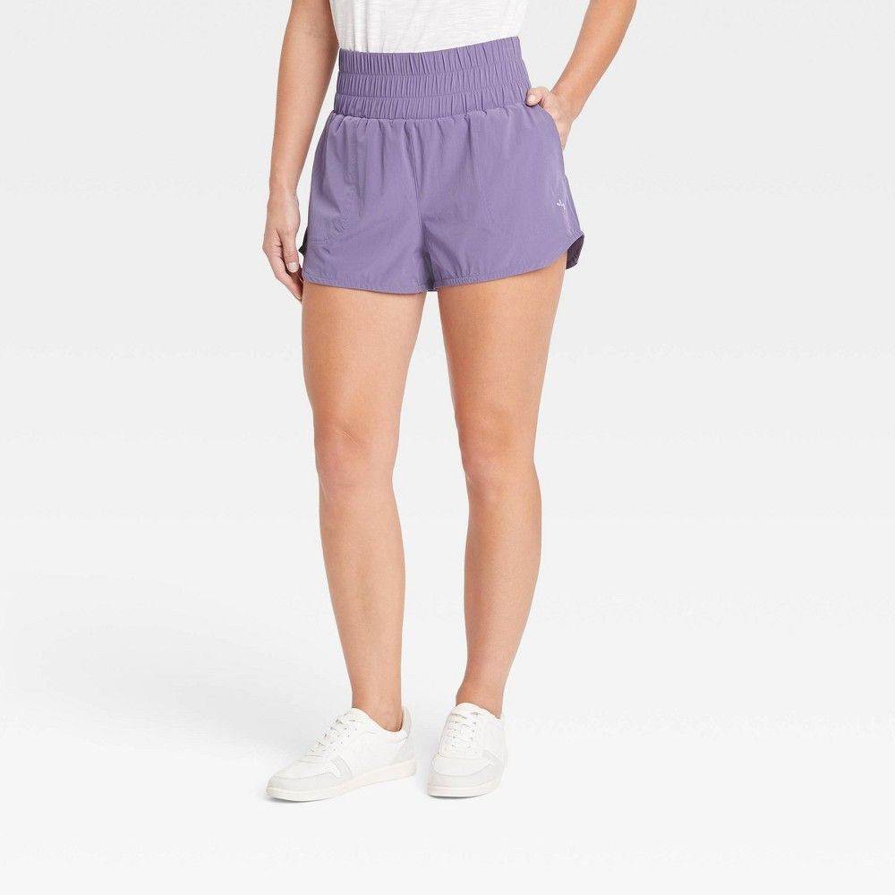Women's High-Rise Woven Shorts 3"" - JoyLab Purple L | Target