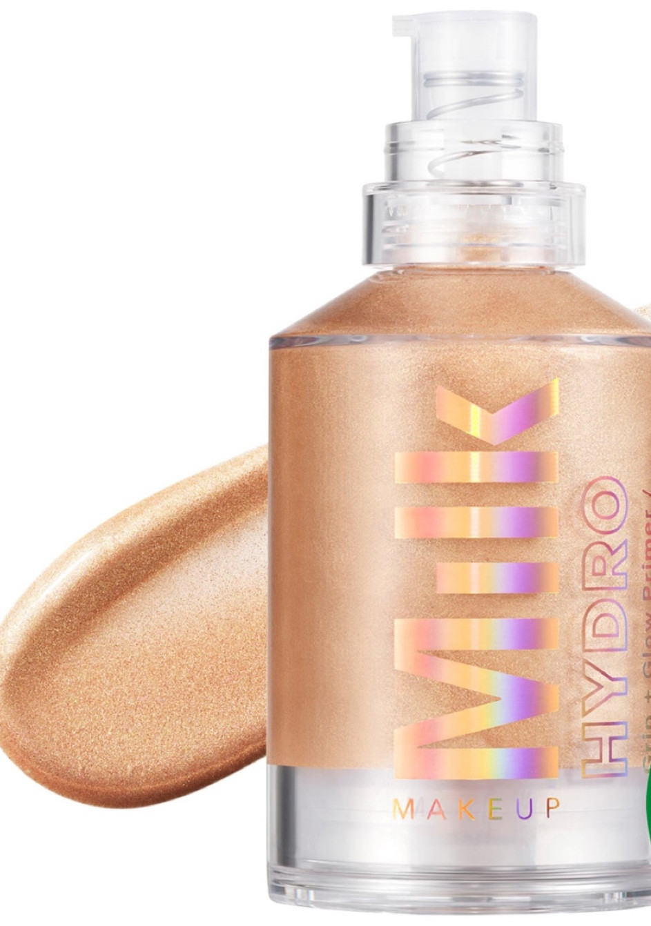 Milk Makeup 
Hydro Drip + Glow Illuminator Primer with light reflecting pearls.

What it is: A clean, long-wearing, illuminating primer that grips makeup for up to 12 hours and hydrates with hyaluronic acid for a soft, radiant, golden-hour glow.

Highlighted Ingredients:
- Blue Agave Extract: Grips makeup for up to 12 hours.
- Hyaluronic Acid and Niacinamide: Hydrate and smooth for plumper-looking skin.
- Light-Reflecting Pearls: Add a warm, luminous glow

#LTKBeauty #LTKHoliday #LTKGiftGuide