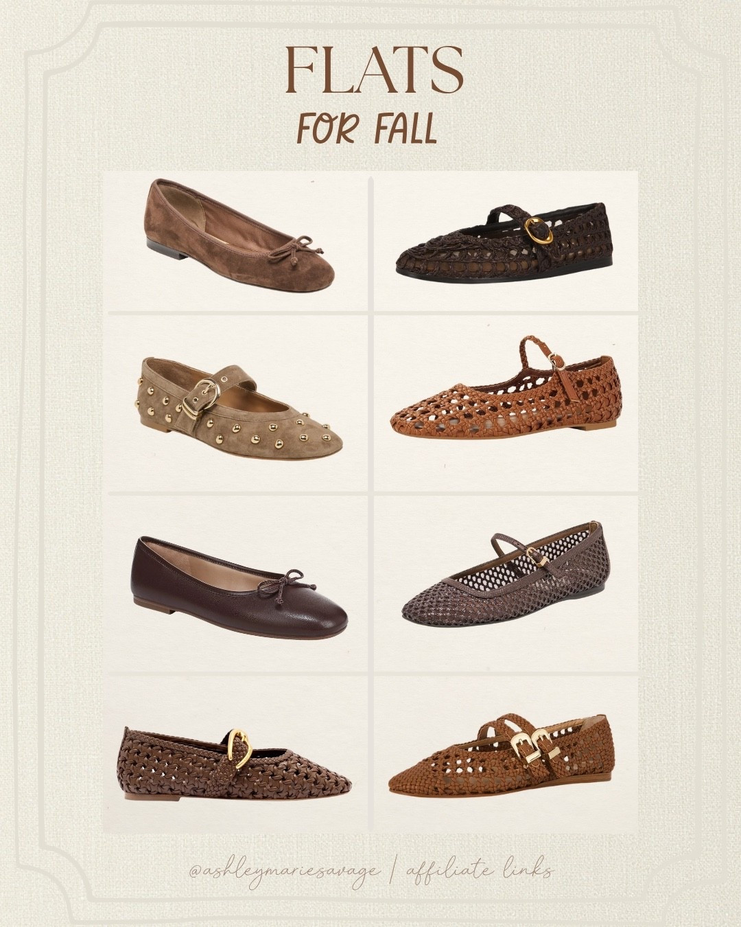 I’m so ready for Fall fashion, and these flats are adorable!!!! 🍂🤎 From Amazon to Steve Madden to Dolce Vita, the options are endless!!! 🥿✨

#LTKSeasonal #LTKHome #LTKSaleAlert
