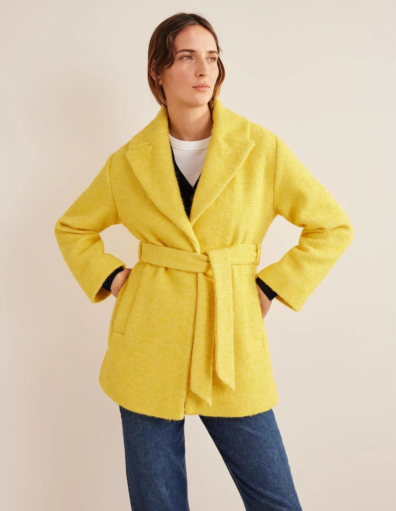 Belted Textured Coat | Boden (US)