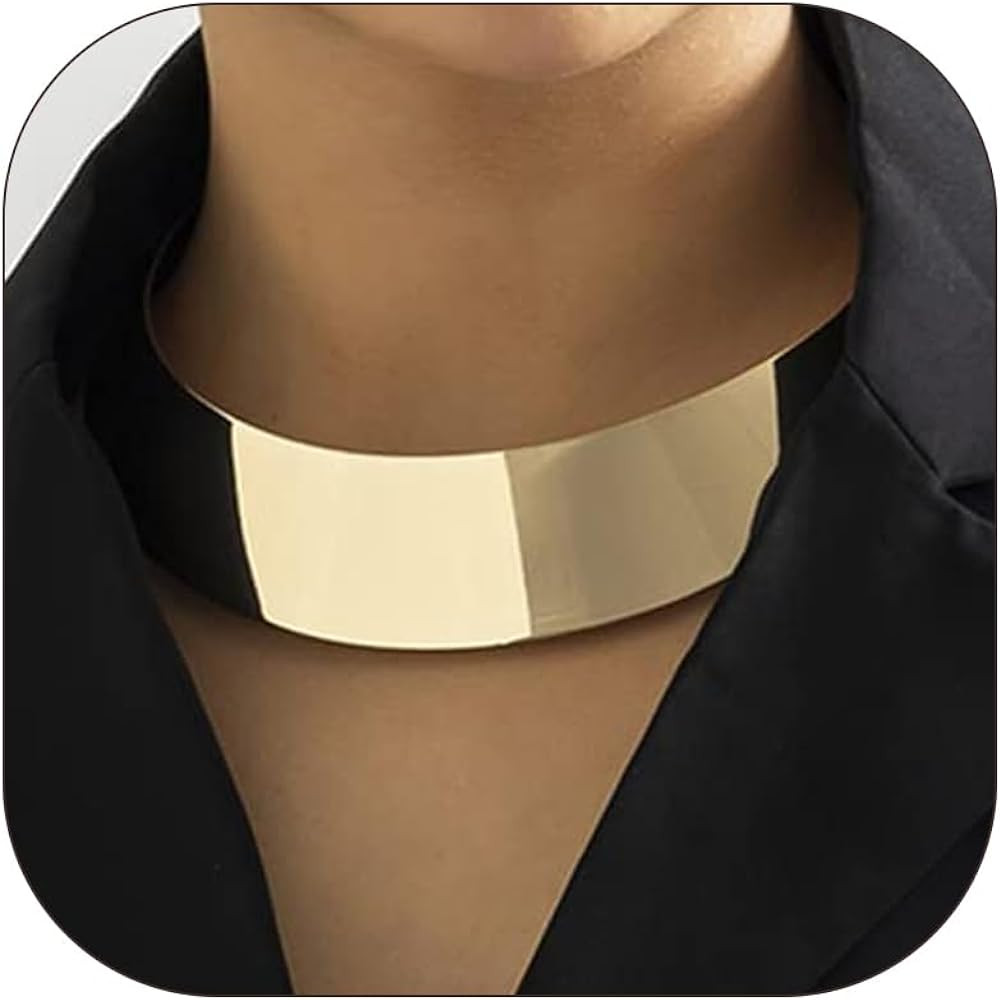 Chunky Gold Necklace Gold Statement Necklace for Women Dainty Gold Choker Necklace Gold Chunky Ne... | Amazon (US)